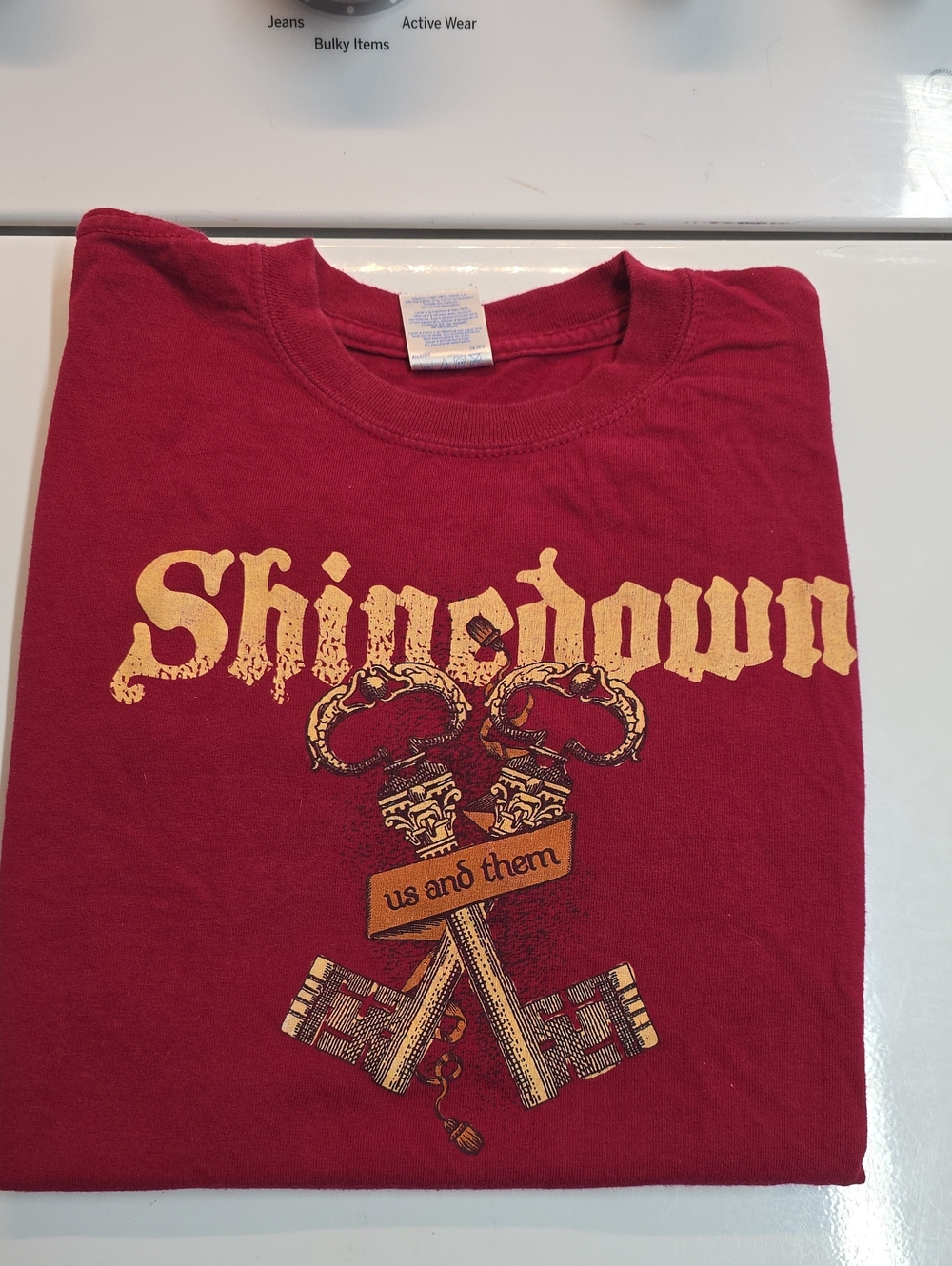 Shinedown Concert T -  Vintage  -  Us and Them Short Sleeve Tee - Red 2006